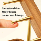 Présentoir vide-poche en noyer noir 24 cm — avec gravure