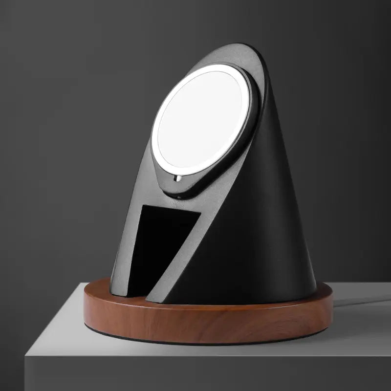 Support téléphone Tipi aspect bois — MagSafe & Android