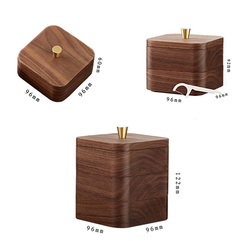 Boîte de rangement bois à trois niveaux — déco bureau