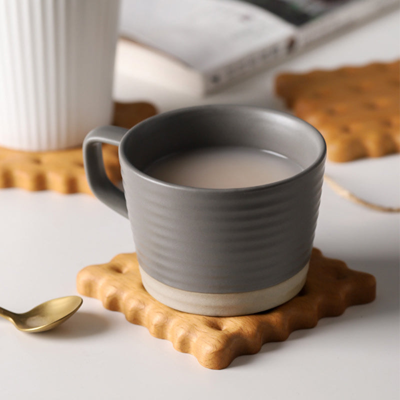 Sous-verres en bois de noyer — Forme biscuit (lot de 3)