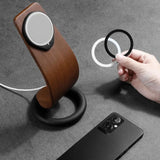 Support MagSafe Cobra aspect bois bureau iPhone