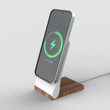 Support chargeur MagSafe EléganTech bois — Kit complet 15W