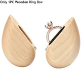 Boîte à bague en forme de cœur en bois de hêtre