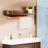 Porte-serviette en noyer noir – Bois massif artisanal