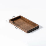 Plateau de rangement en noyer noir — organisateur bureau compact