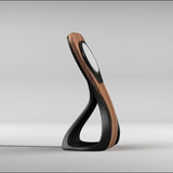 Support MagSafe WaveCraft — chargeur iPhone bois bureau