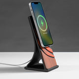 Support MagSafe RedWood finition bois bureau iPhone
