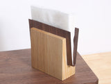 Porte-serviettes en bois chêne rouge — Modèle Papillon