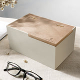 Boîte à masques jetables en bois — rangement décoratif