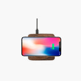Chargeur sans fil en noyer — Petit modèle compact 10 cm
