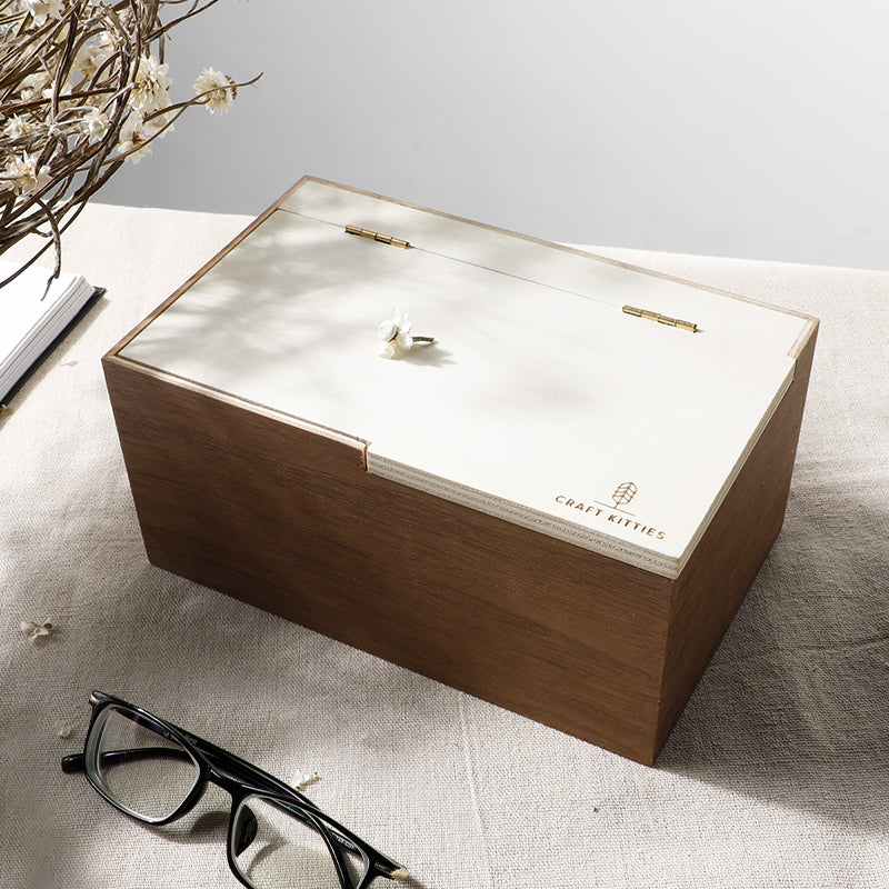 Boîte à masques jetables en bois — rangement décoratif