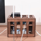 Boîte cache-câble routeur WiFi en bois naturel — déco salon