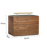 Boîte à bijoux en bois de noyer — Trois niveaux