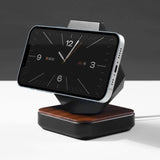 Support téléphone GéoPrestige aspect bois — MagSafe & Android