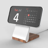Support MagSafe SleekPeak — chargeur iPhone fin bureau bois