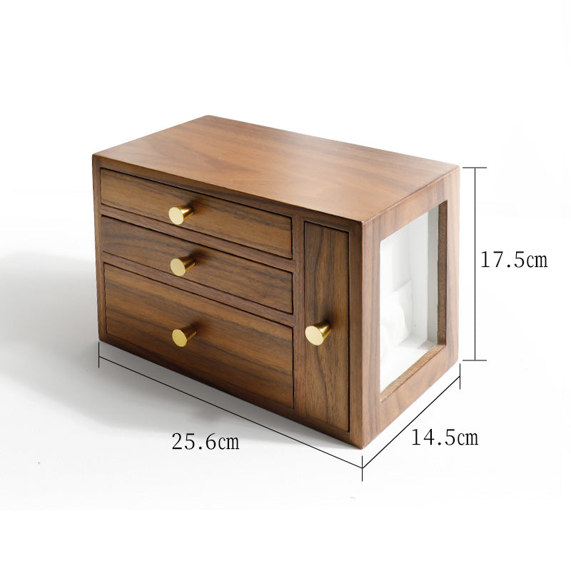Boîte à bijoux en bois de noyer massif, fait main