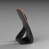 Support MagSafe WaveCraft — chargeur iPhone bois bureau