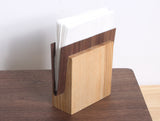 Porte-serviettes en bois chêne rouge — Modèle Papillon