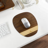 Tapis de souris en bois noyer & frêne strié — Ovale
