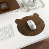 Tapis de souris en bois noyer — Forme Chat