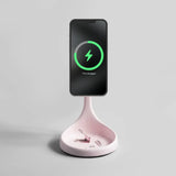 Chargeur sans fil 3 en 1 Roseau — station aspect bois
