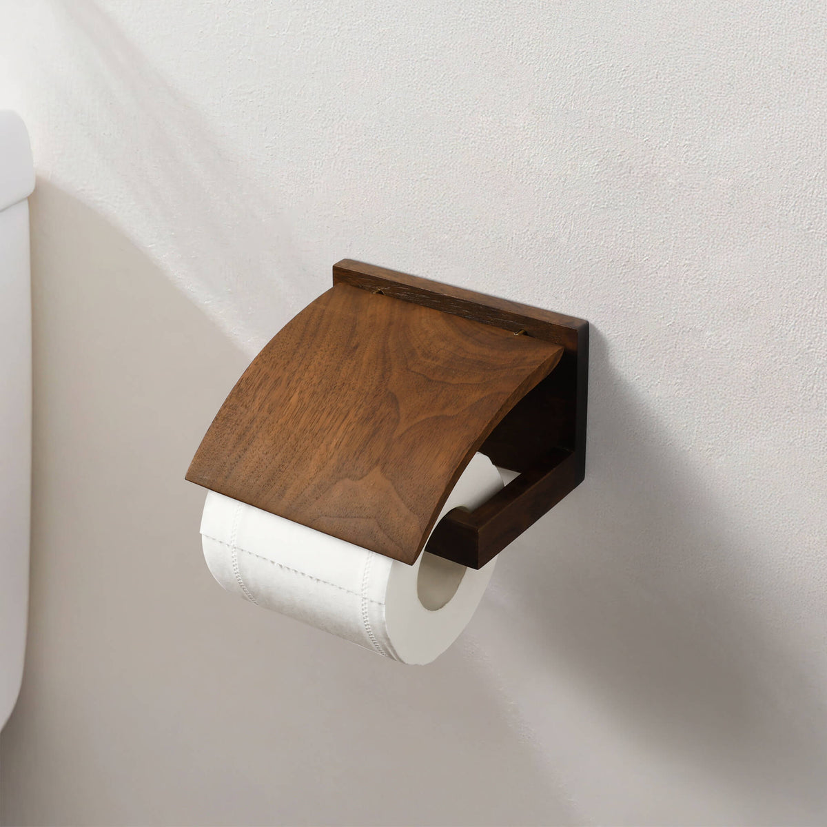 Porte-papier toilette classique en chêne rouge