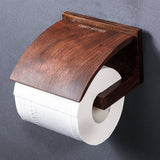 Porte-papier toilette mural en noyer — style Classique rustique