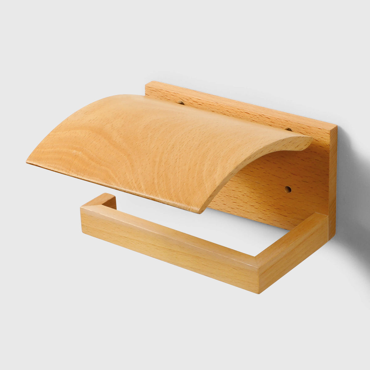 Porte-papier toilette classique en chêne rouge
