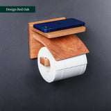Porte-papier toilette classique en chêne rouge