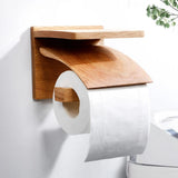 Porte-papier toilette design en chêne rouge