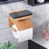 Porte-papier toilette design en chêne rouge