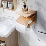 Porte-papier toilette design en chêne rouge