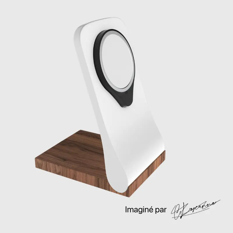Support chargeur MagSafe EléganTech bois — Kit complet 15W