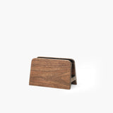 Support MacBook vertical en bois de noyer — bureau épuré