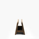 Support MacBook vertical en bois de noyer — bureau épuré