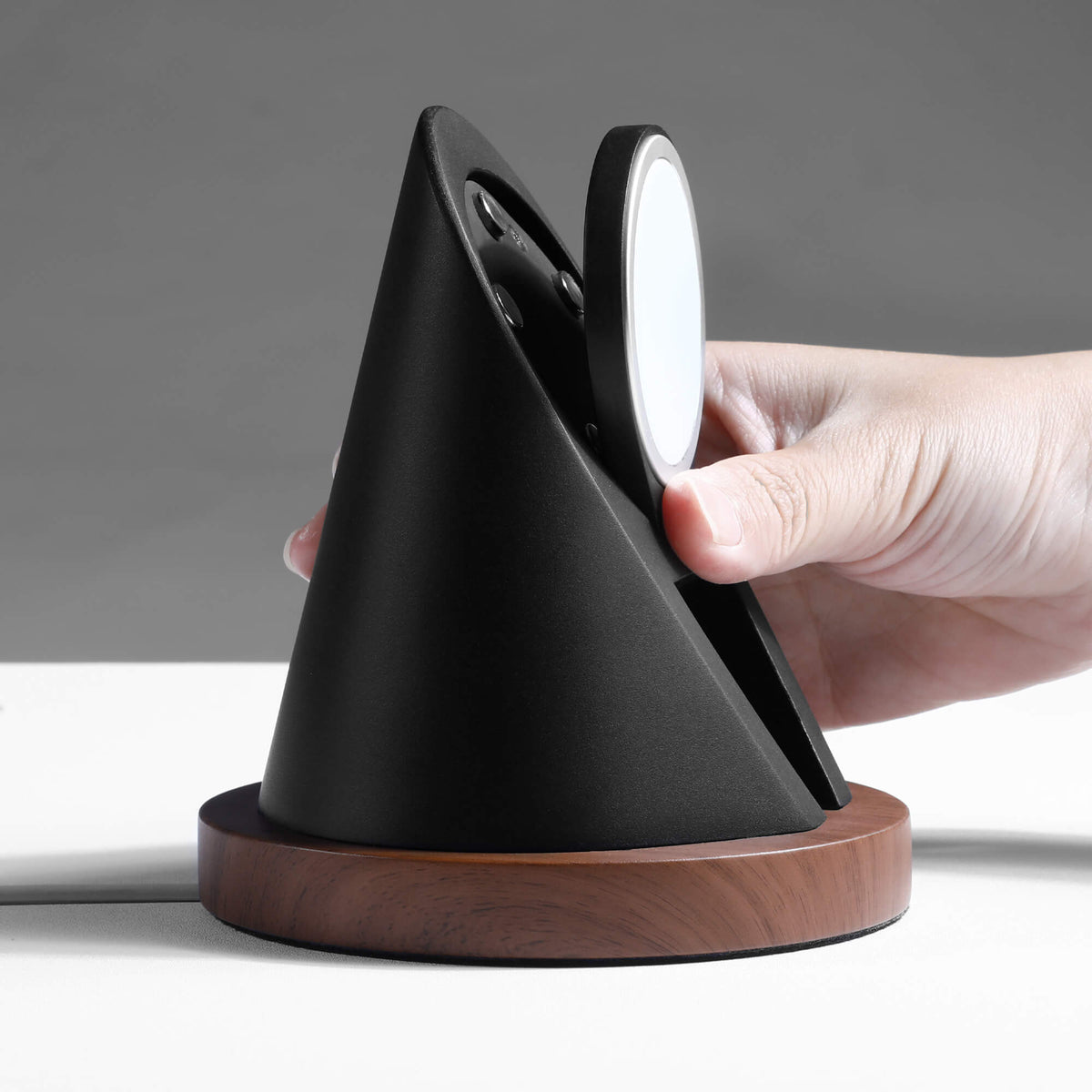 Support MagSafe Lighthouse aspect bois phare déco