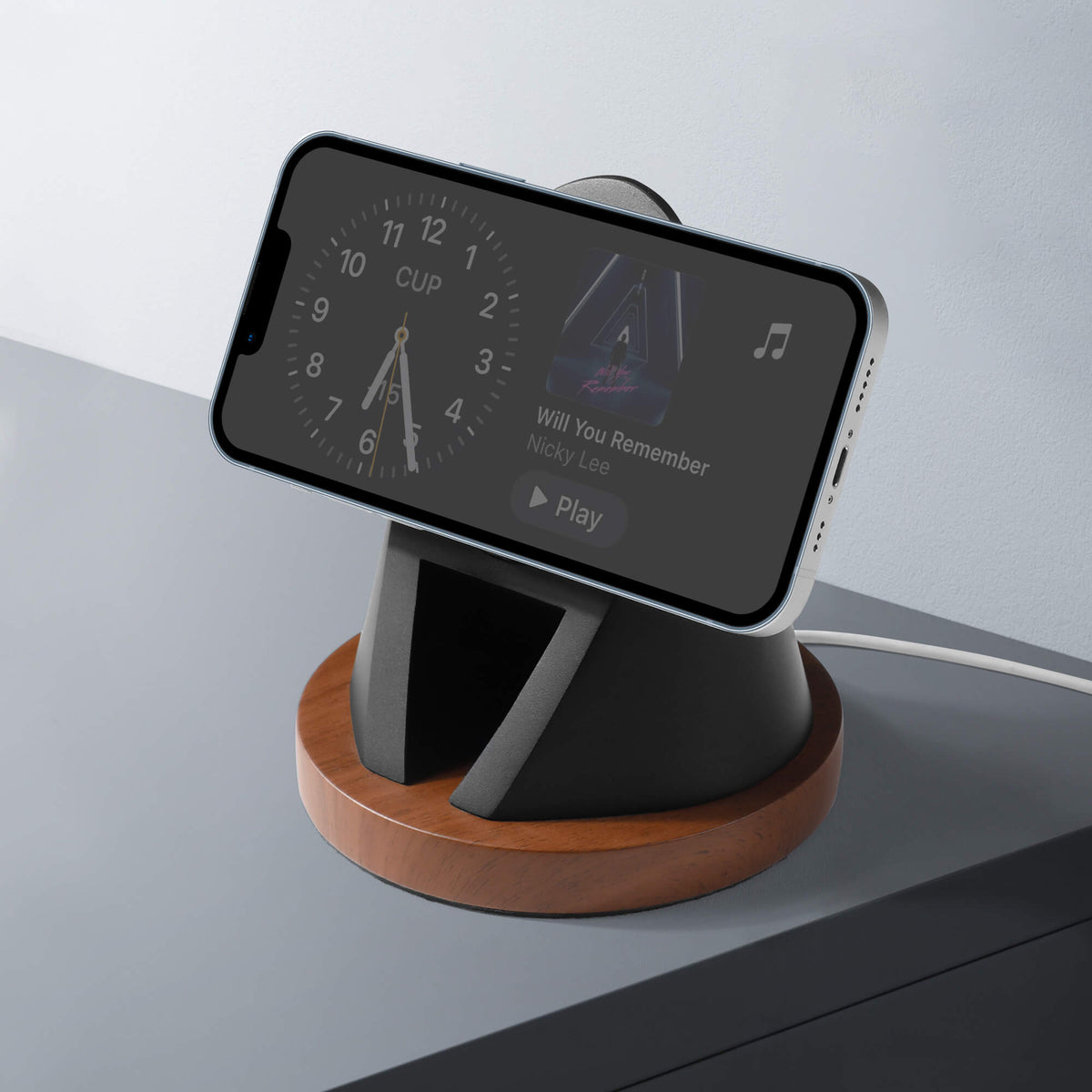 Support MagSafe Lighthouse aspect bois phare déco