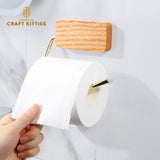 Patère murale bois salle de bain avec étagère en noyer
