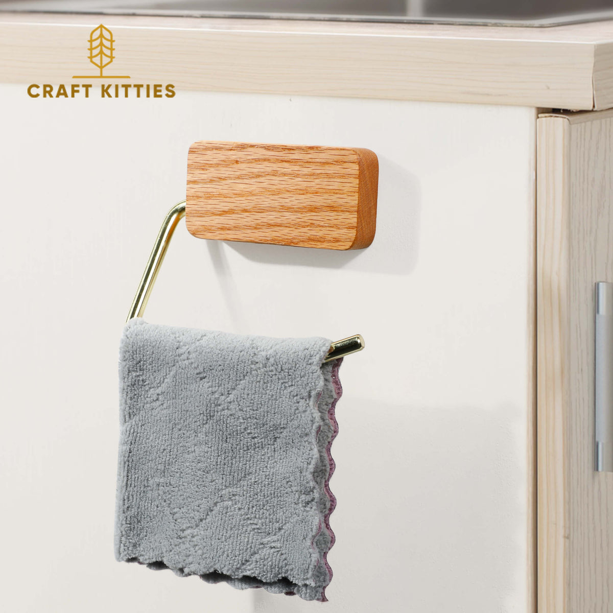 Porte-papier toilette bois avec tablette et crochet mural