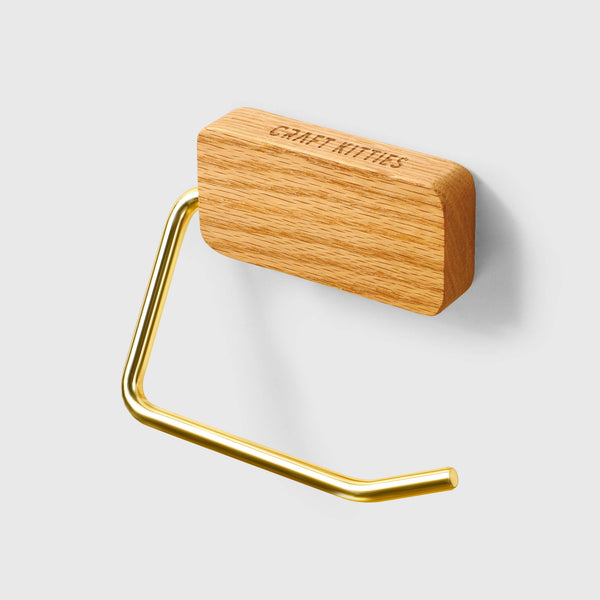 Patère murale bois salle de bain avec étagère en noyer