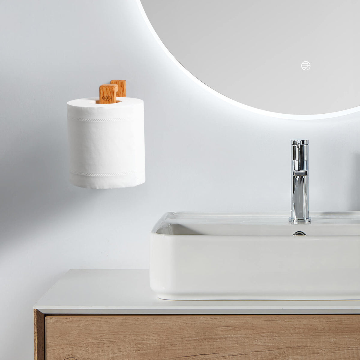 Porte-papier toilette bois rustique style ferme