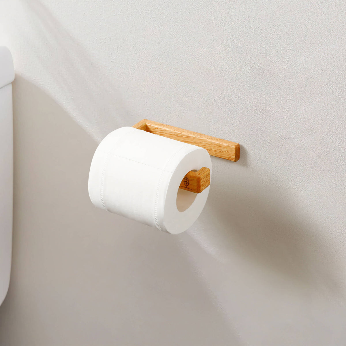 Porte-papier toilette en chêne rouge massif — style rustique campagne