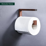 Porte-papier toilette mural en noyer — style Design moderne