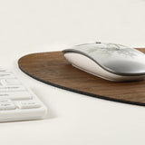Tapis de souris en bois noyer & frêne strié — Ovale