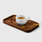 Plateau à café rectangulaire en noyer | Rangement pour cuisine