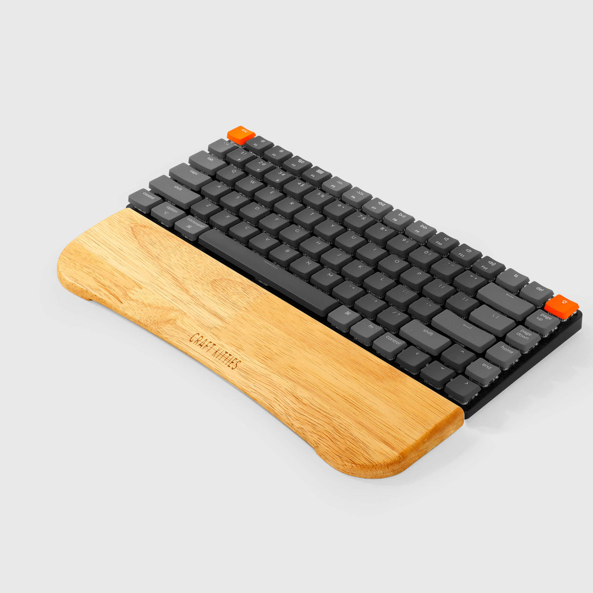 Repose-poignet clavier en bois d'hévéa — Poli main