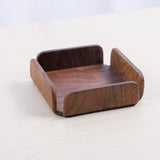 Petit plateau en noyer massif — rangement bureau et salle de bain