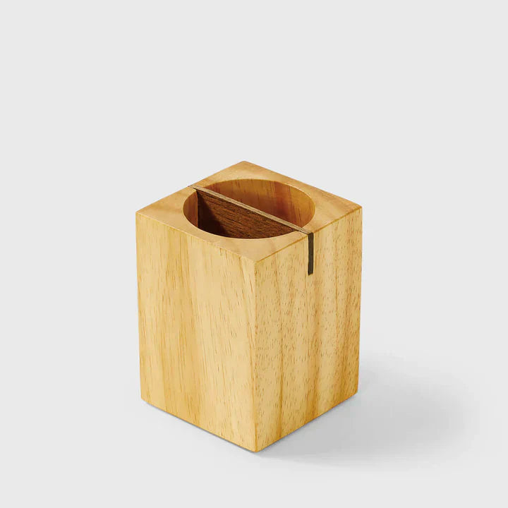 Pot à crayons bois original — Le Diamètre, essence hévéa