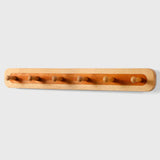 Lot de 6 crochets muraux en bois de frêne