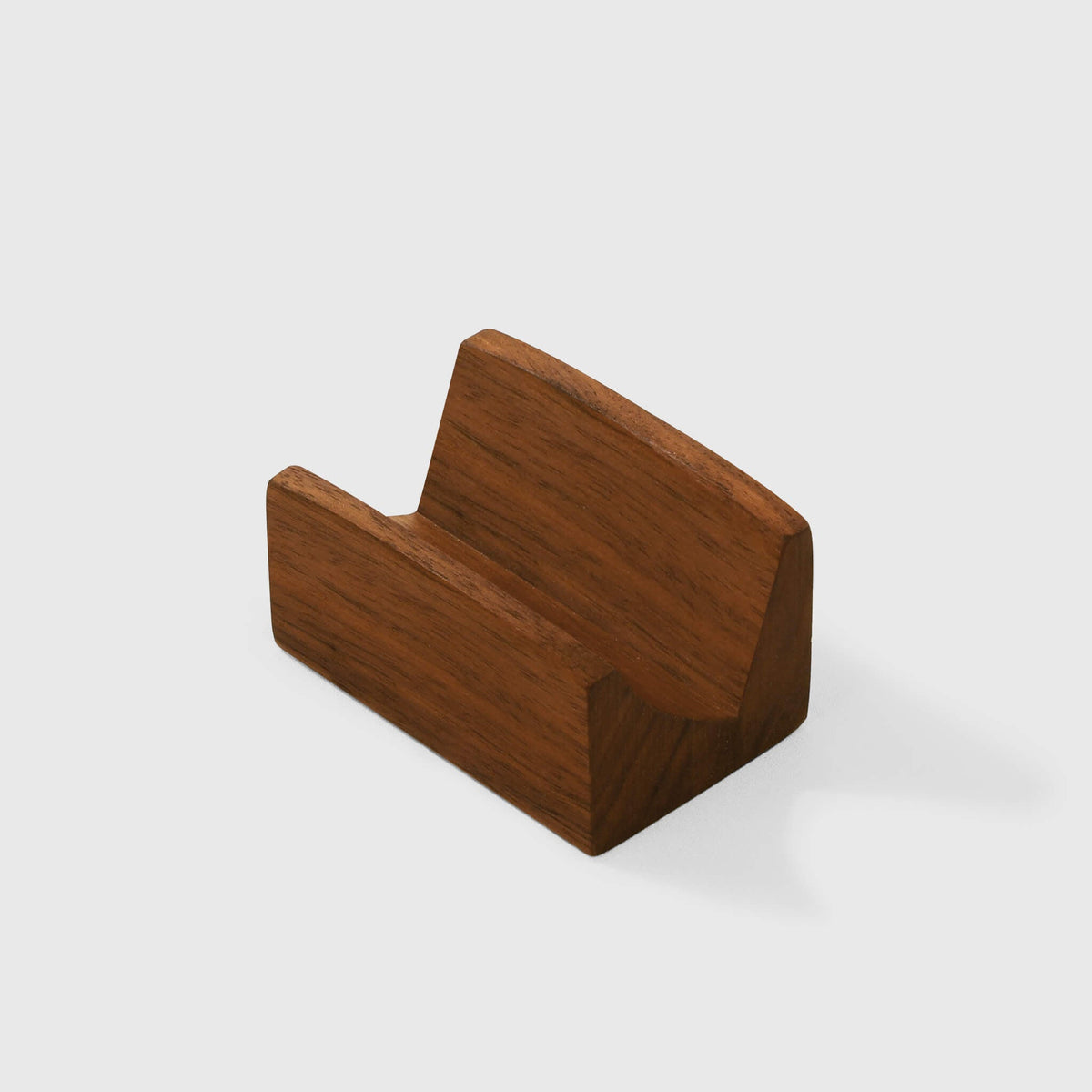 Porte-cartes de visite en noyer — design minimaliste fait main